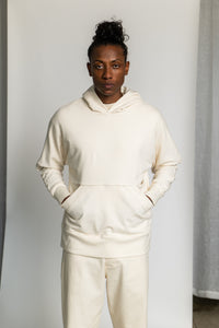 2-Pocket Knit Anorak in Undyed 9oz Organic Cotton French Terry