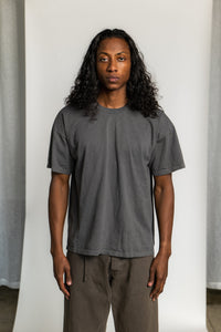FW23 PRE-ORDER: Classic Tee in Chestnut Faded Black 5.75oz Organic Cotton Jersey