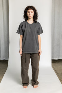 FW23 PRE-ORDER: Classic Tee in Chestnut Faded Black 5.75oz Organic Cotton Jersey