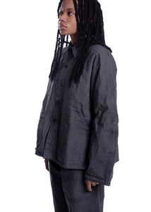 4-Pocket Terrace Jacket in Chestnut Faded Black 10oz Organic Cotton Canvas